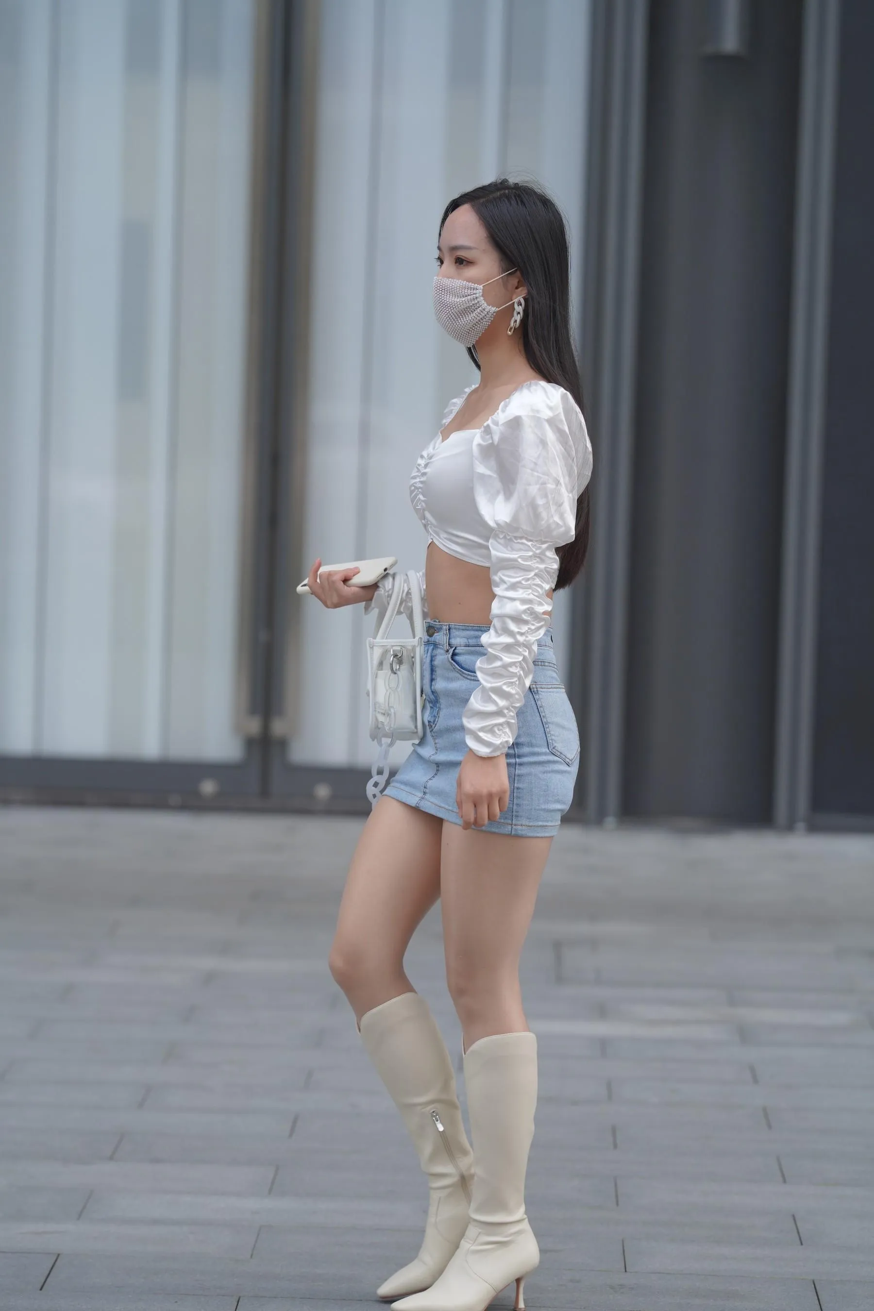魔镜街拍 NO.170 凯恩街拍摄影-牛仔裙小姐姐 [304P]插图9